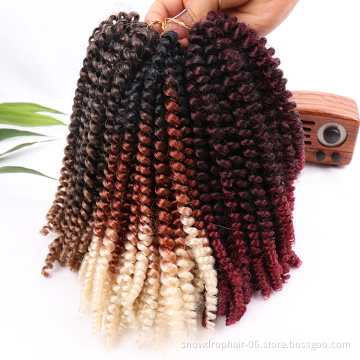 Spring Twist Hair Synthetic Crochet Bulk Braiding Hair Extensions Uk Kinky Curly  Synthetic Hair